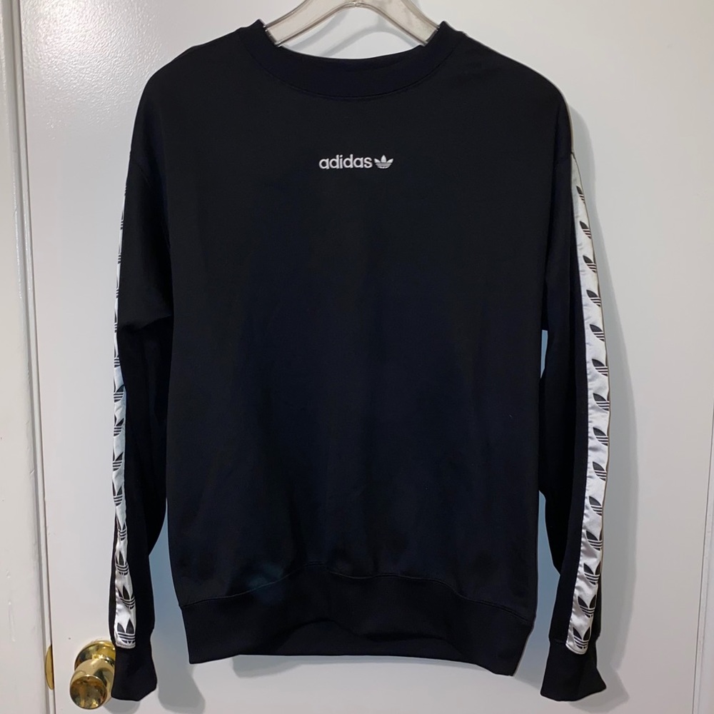 Black Adidas Crewneck (Used Once)